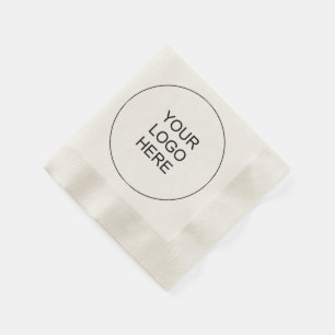 Hochladen des Firmenlogo Text Ecru Cocktail Cockta Serviette