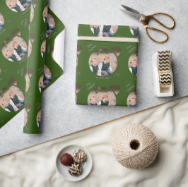 Hochladen Ihres Bildes in ein Weihnachtsbaumgrün Geschenkpapier