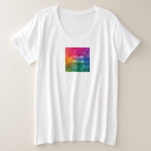Hochladen Ihres Fotos zu doppelseitig großen Fraue Große Größe T-Shirt