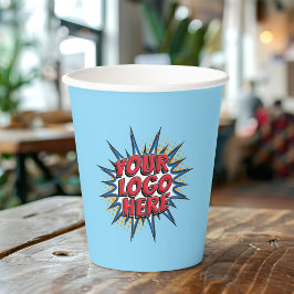 Hochladen von Firmenlogos, Vorder- und Rückseite,  Pappbecher