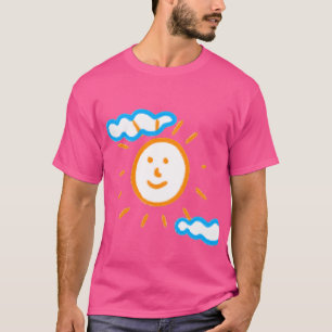 Hochladen von Kunst Zeichn Kids Artwork zu rosa T-Shirt