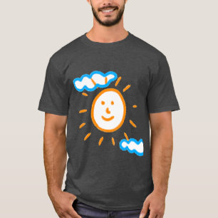 Hochladen von Kunst Zeichnend Kids Artwork in Grau T-Shirt