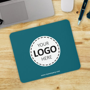 Hochladen von LogosModern Aquamarin Mousepad