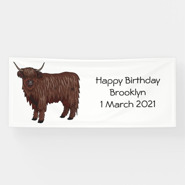 Hochland Cow Cartoon Banner (Horizontal)
