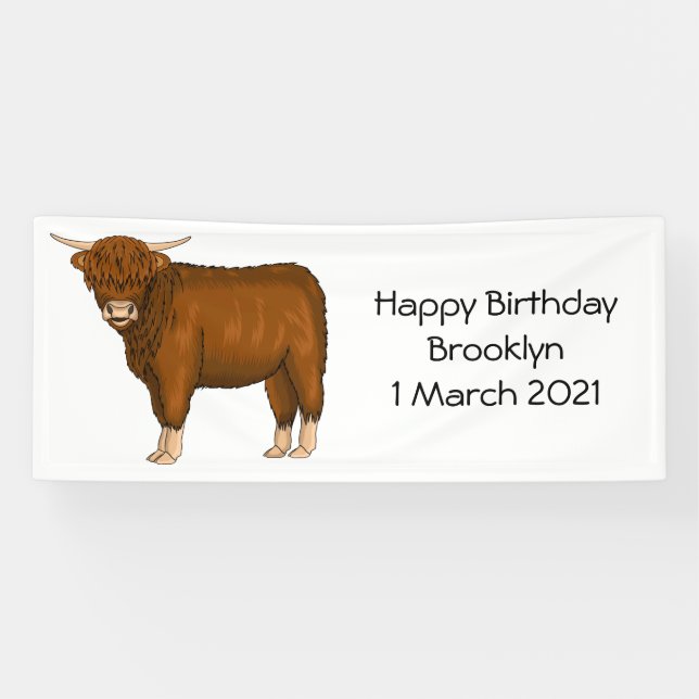 Hochland Cow Cartoon Banner (Horizontal)