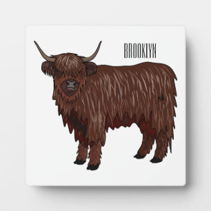 Hochland Cow Cartoon Fotoplatte