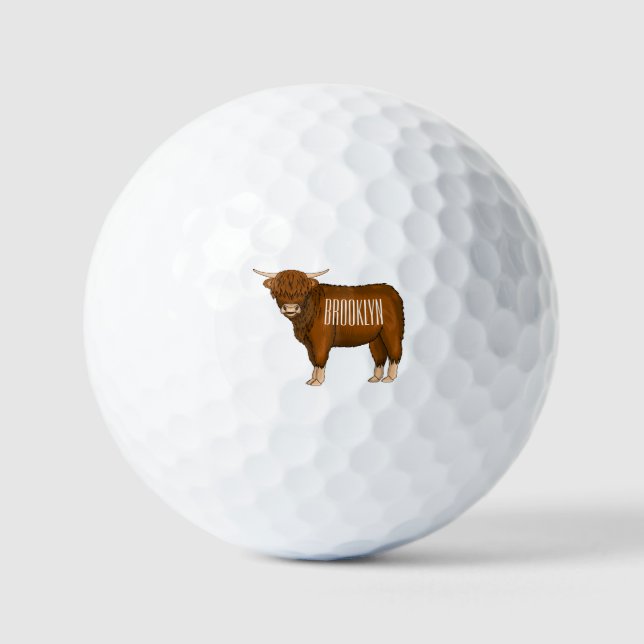 Hochland Cow Cartoon Golfball (Vorderseite)
