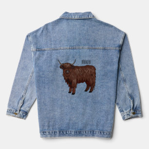 Hochland Cow Cartoon Jeansjacke