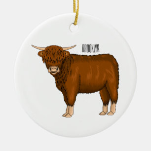 Hochland Cow Cartoon Keramik Ornament
