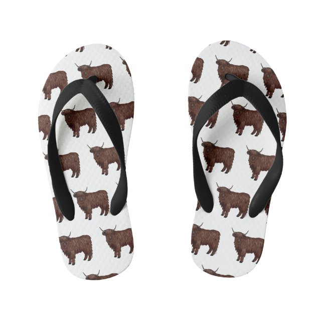 Hochland Cow Cartoon Kinderbadesandalen (Fußbett)