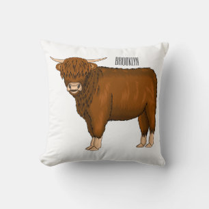 Hochland Cow Cartoon Kissen
