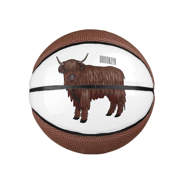 Hochland Cow Cartoon Mini Basketball (Vorderseite)