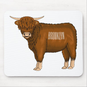 Hochland Cow Cartoon Mousepad