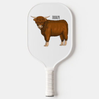 Hochland Cow Cartoon Pickleball Schläger