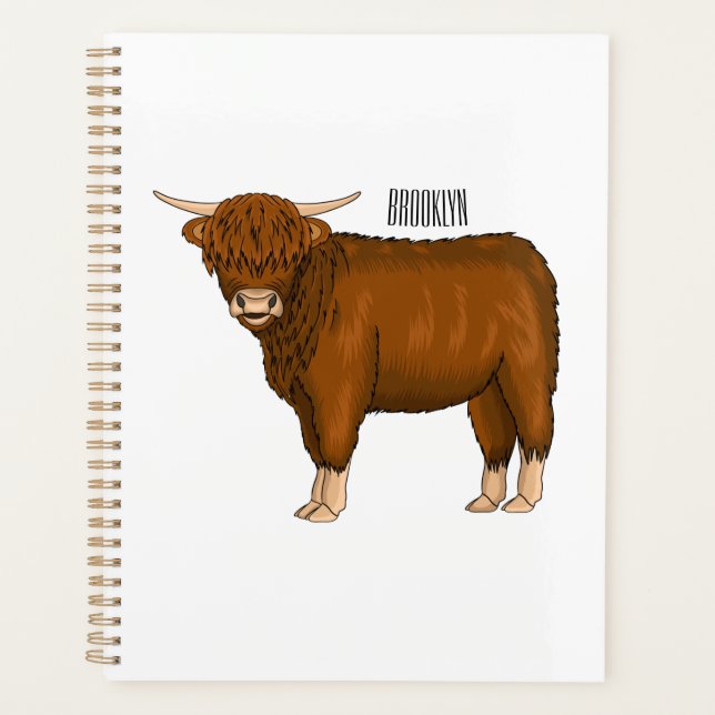 Hochland Cow Cartoon Planer (Vorderseite)