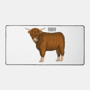 Hochland Cow Cartoon Schreibtischunterlage