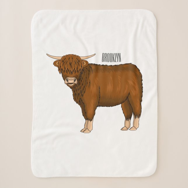 Hochland Cow Cartoon Sherpadecke (Vorderseite)