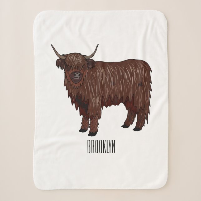 Hochland Cow Cartoon Sherpadecke (Vorderseite)