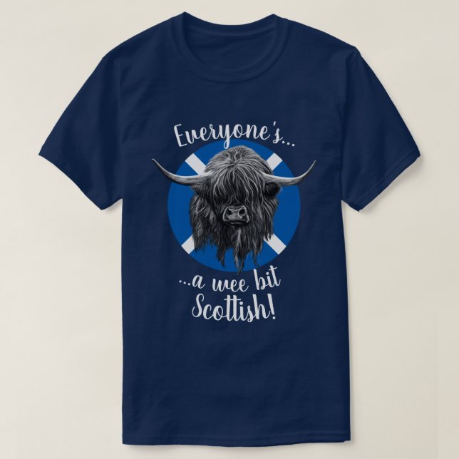 Hochland-Gurren, jeder schottisch! T-Shirt (Design vorne)