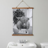 Hochland Kuh Badewanne Badezimmer Kunst Spaß Tier