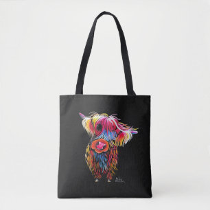 Hochland-Kuh-Druck-schottische "Blüte" DURCH Tasche