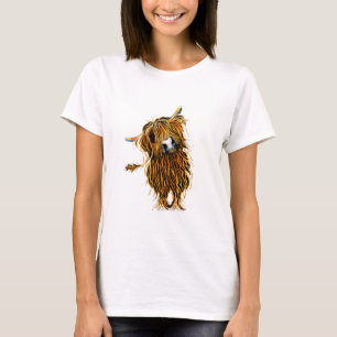 Hochland-Kuh-Druck-T - Shirt 'CoooWeee '