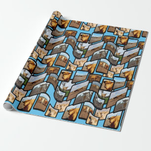 Hochland-Kuh-FotoCollage, Geschenkpapier