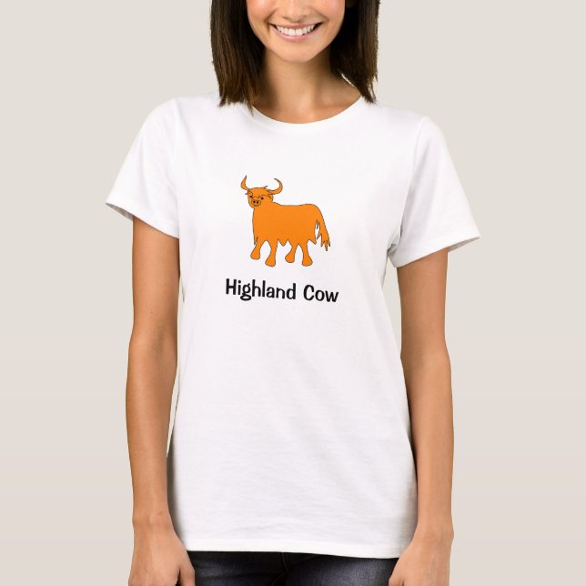 Hochland-Kuh-Frauen im Shirt-Design T-Shirt (Vorderseite)