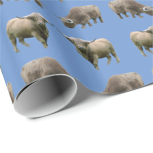 Hochland Kuh Frenzy Wrapping Paper (blau) Geschenkpapier