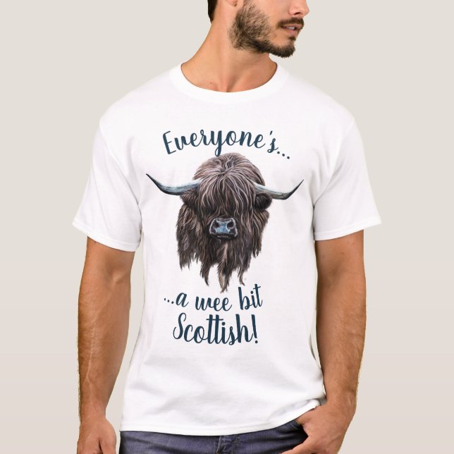 Hochland-Kuh, jeder ist ein kleiner T-Shirt (Vorderseite)