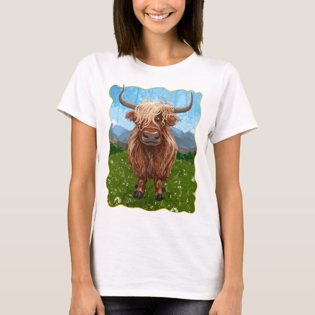 Hochland-Kuh kommt und geht T - Shirt (Vorderseite)