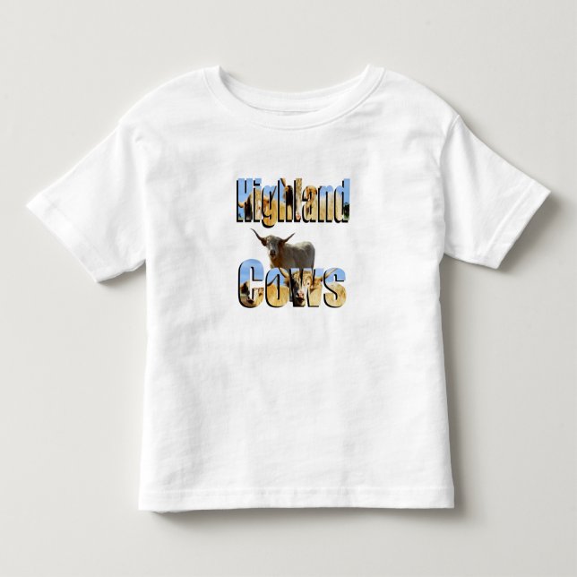 Hochland-Kuh-Logo und Hochland-Kuh Kleinkind T-shirt (Vorderseite)