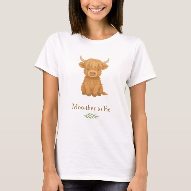 Hochland Kuh Moo-ther zu T - Shirt (Vorderseite)
