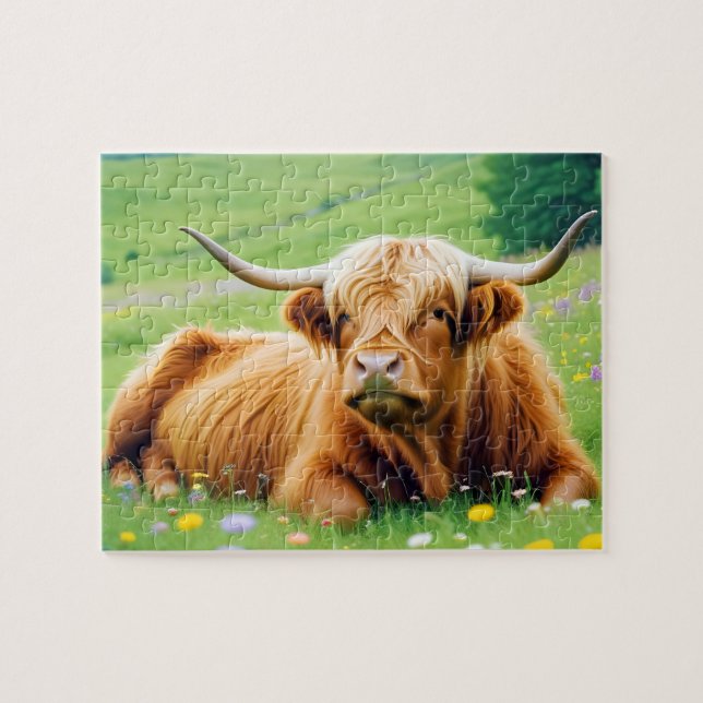 Hochland-Kuh-Natur-Zuneigung Liebe (Horizontal)