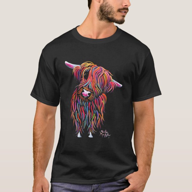 Hochland Kuh Print Animal Print ' Bolly ' T-Shirt (Vorderseite)