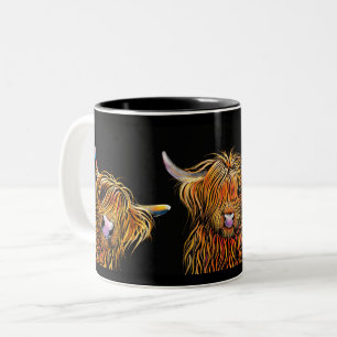 Hochland-Kuh-Tasse "die SCoTTieS" DURCH S Zweifarbige Tasse