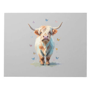 Hochland Kuh Vector Malerei Adorable Fun Tier Notizblock