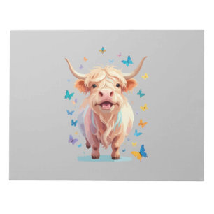 Hochland Kuh Vector Malerei Adorable Fun Tier Notizblock