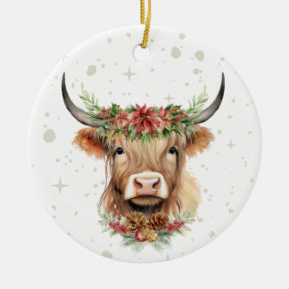 Hochland Kuh Weihnachtsschmuck Personalisiert