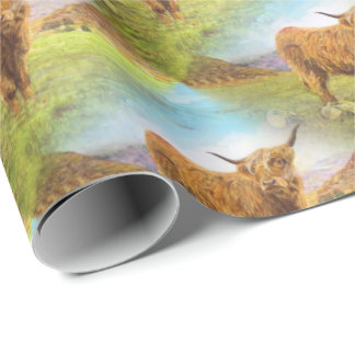 Hochland-Kuhmuster Geschenkpapier