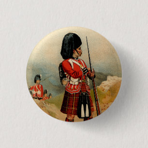 Hochländer des Queens-Kamerun Button