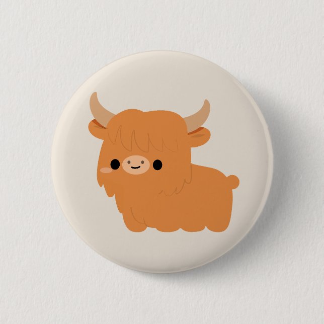 Hochlandkuh Button (Vorderseite)