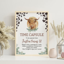 Hochlandkuh Geburtstagszeit Kapselposter Poster