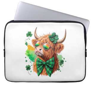 Hochlandkuh St Patrick�s Png, Glückskuh Laptopschutzhülle