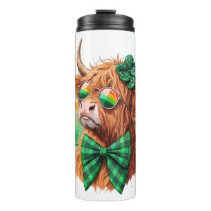 Hochlandkuh St Patrick�s Png, Glückskuh Thermosbecher