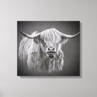 Hochlandkuh-Wrapped Canvas Print Leinwanddruck