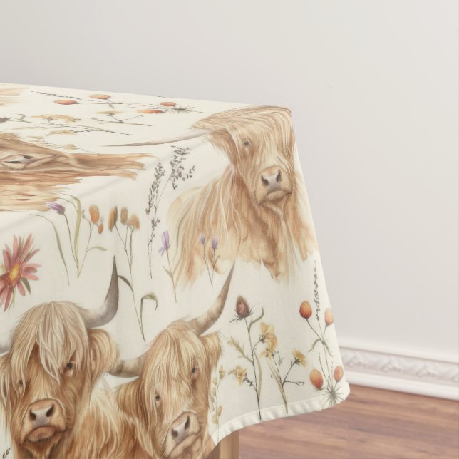 Hochlandkühe Tischdecke (Beispiel)