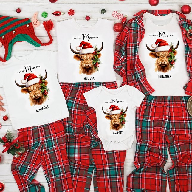 Hochlandkuhfestivals BauernhofTierweihnachtsmoo-Cr T-Shirt (Von Creator hochgeladen)