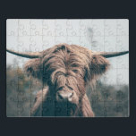 Hochlandkuhportrait Puzzle<br><div class="desc">Tierporträt Foto von majestätischen Hochlandkuh.</div>