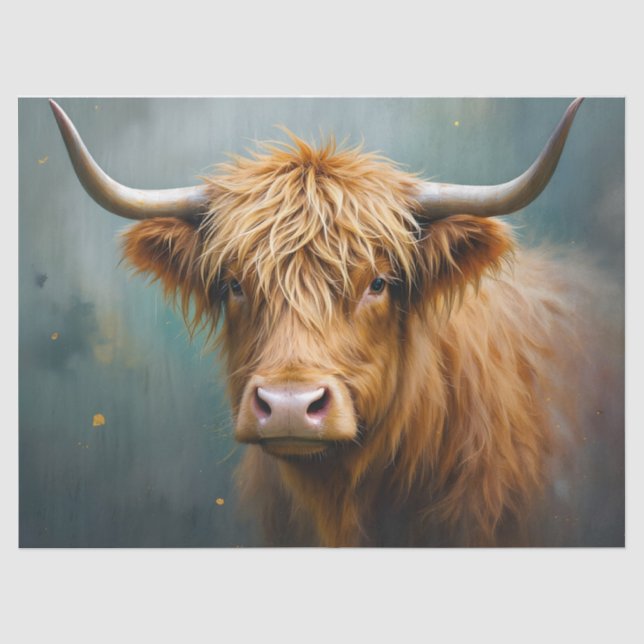 Hochlandkuhportrait Seidenpapier (Vorderseite)